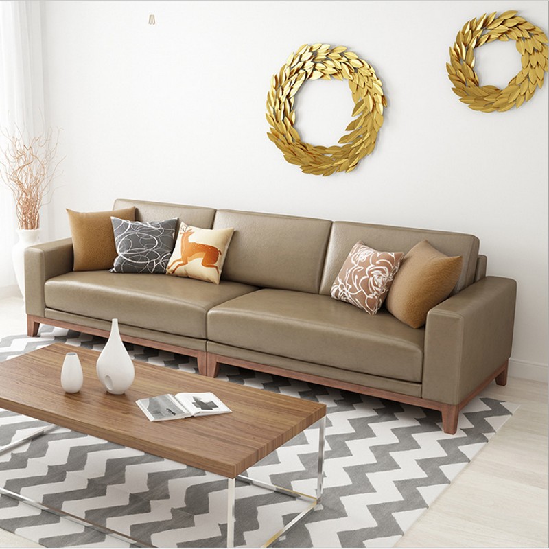 現代簡約客廳皮藝簡易沙發