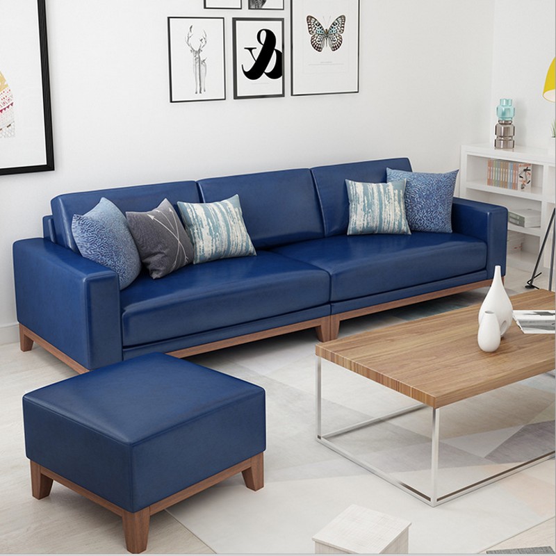 現代簡約客廳皮藝簡易沙發